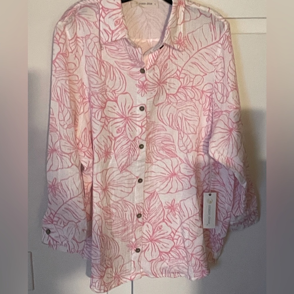 Ocean Drive Gauze Floral Top - Picture 4 of 4